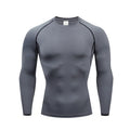 Men 2025 Long Sleeve Turtleneck Compression Rash Guard Base Layer Shirt