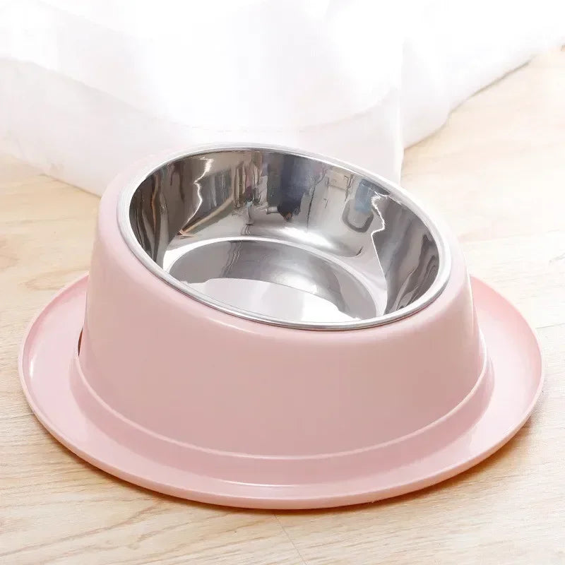 Cat Feeder Slope Anti-Ant Food Bowl Stainless Steel Bowl