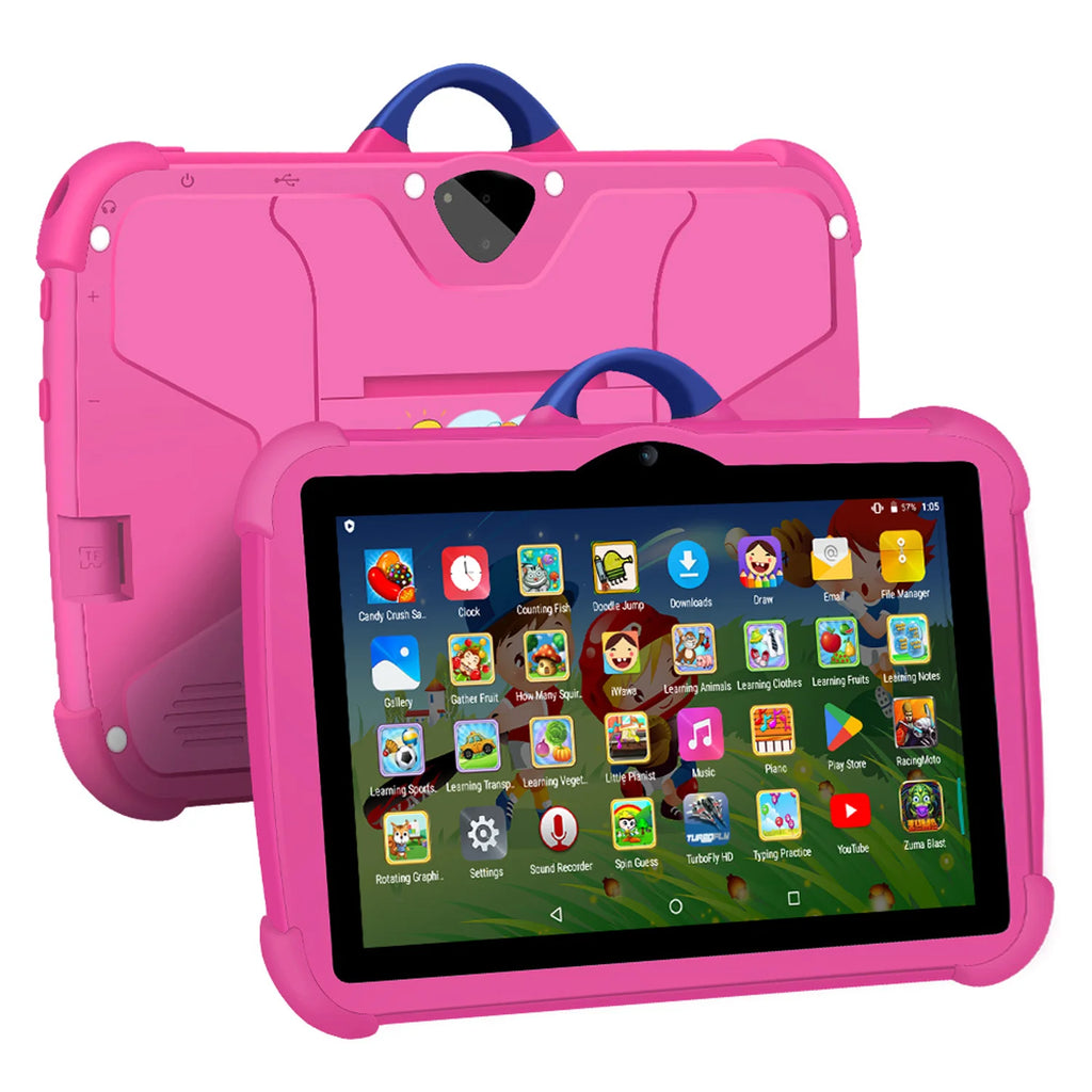 Cartoon Pattern Kids Tablet 7 Inch Quad Core 4GB RAM 64GB ROM Android Education