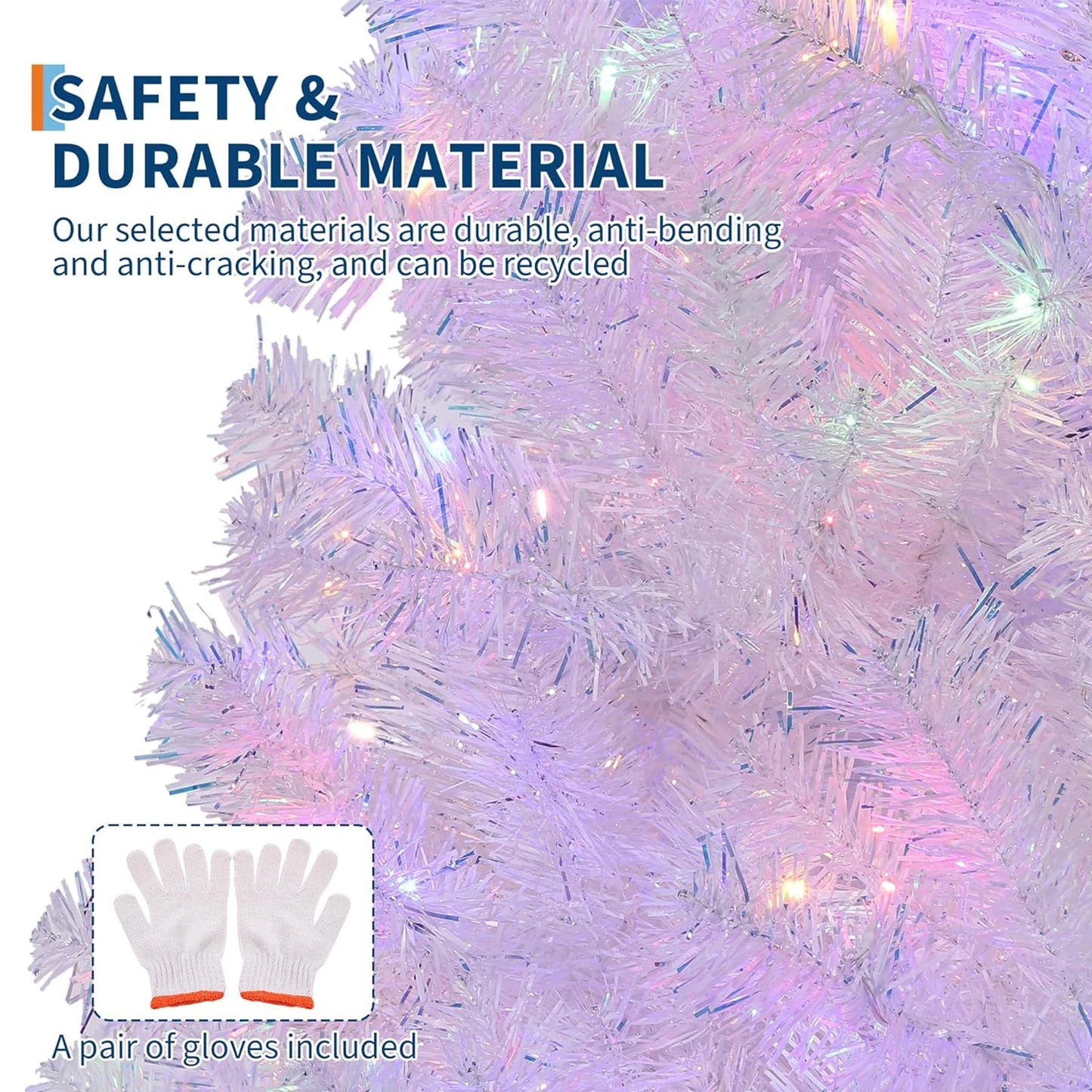 Rose Gold Prelit Christmas Tree 4.5 to 9 Ft Warm White LEDs