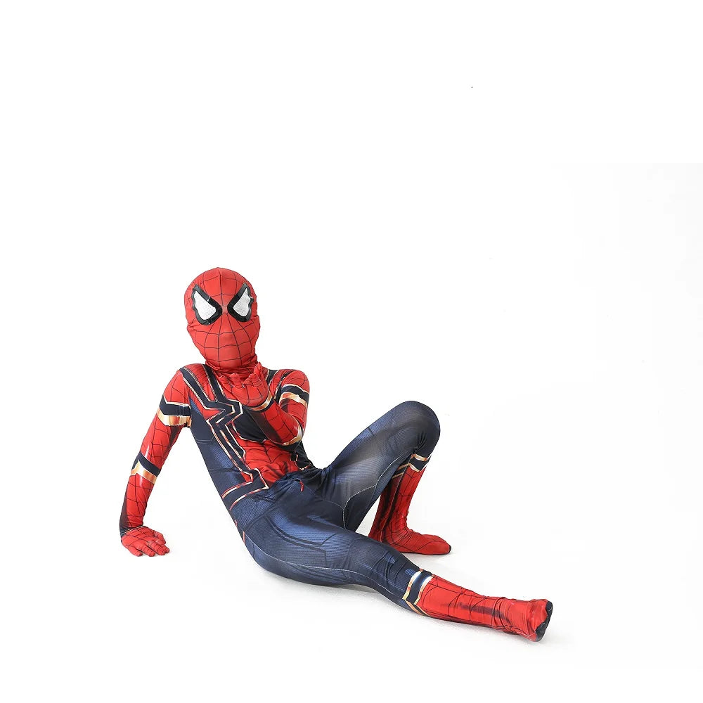 Halloween Cosplay Costume Skeleton Bone Clothes Superhero Jumpsuit Children's and Adult Spiderman Cosplay costume Jumpsuit Gift