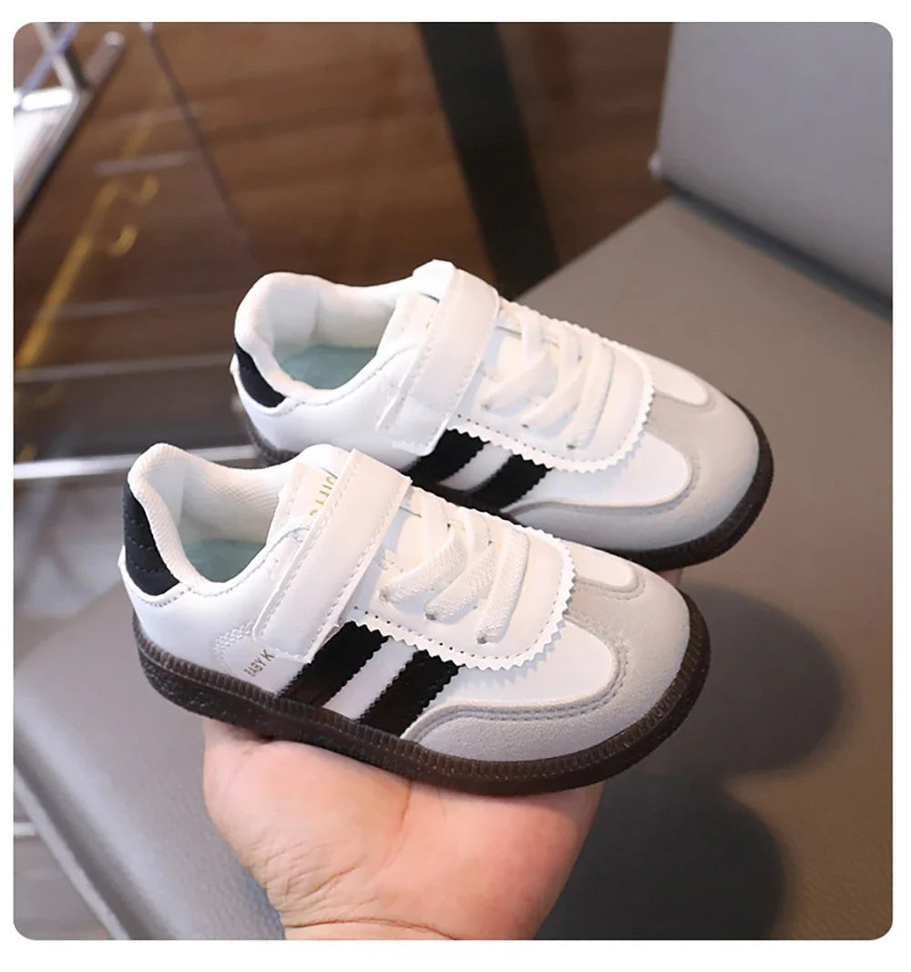 Spring Sport Shoes For Children PU Leather Ergonomics Kids Sneakers