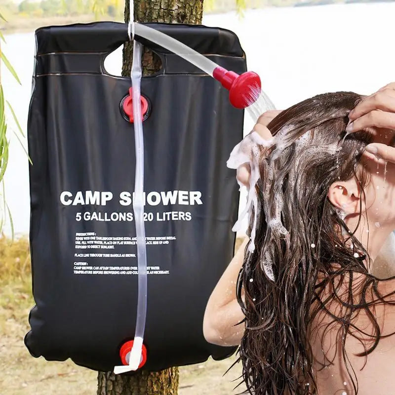 Solar Showers For Camping 20L Water Tank Portable Shower Bag Foldable Water Organizer With Removable Hose