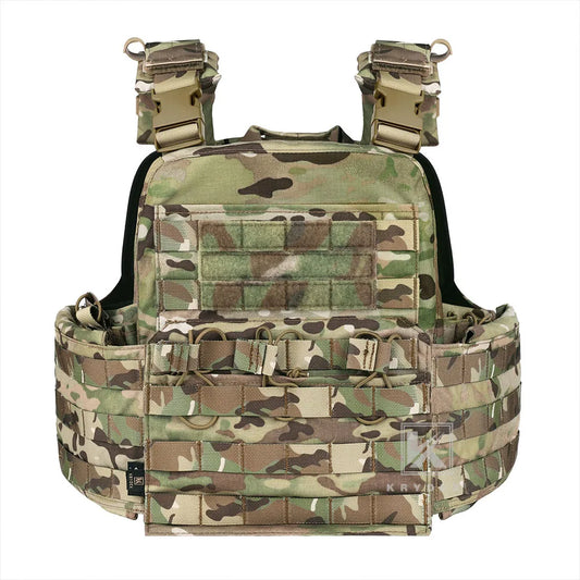 KRYDEX CPC Tactical Vest MOLLE Plate Carrier Heavy Duty Body Armor Airsoft Army Paintball Combat Protective Camo Vest