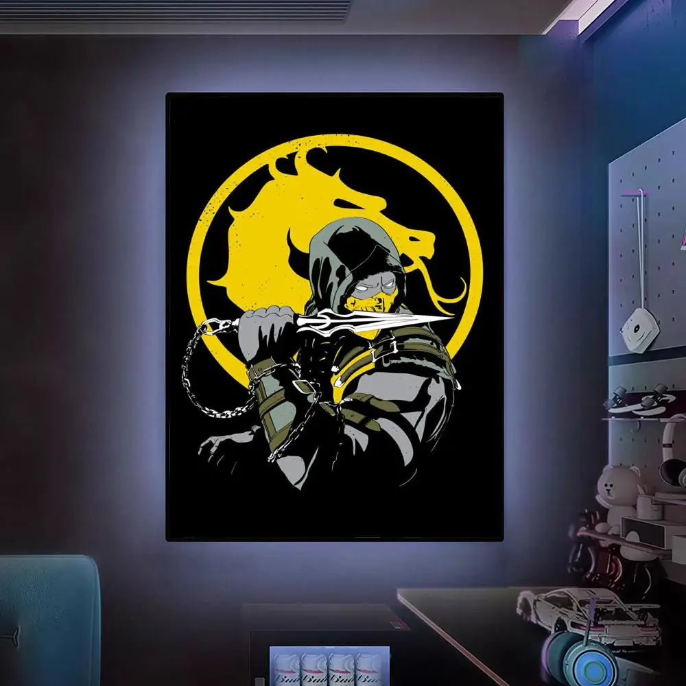 Mortals K Kombat Video Game Poster HD Waterproof Wall Art Self Adhesive Decor