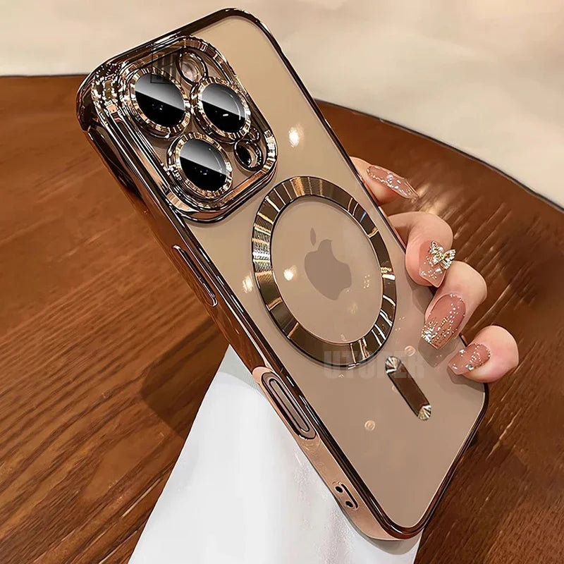 Desert Gold Case For iPhone 17 Series Pro Max Plus Magnetic Lens Protection