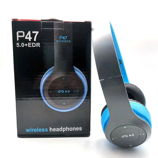 Stereo P47 Headset 5.0 Bluetooth Folding Wireless Sports Game Headset for iPhone XiaoMi