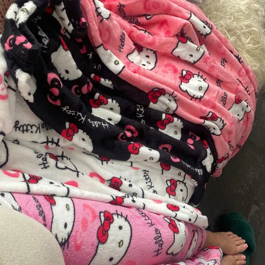 Y2K Hello Kitty Pajamas Pants Sanrio Anime Women's Sleepwear