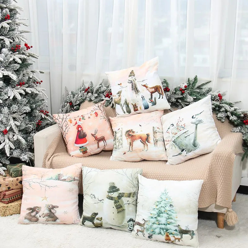 Christmas Cushion Cover For Home Decor 2025 2026 Pillowcase
