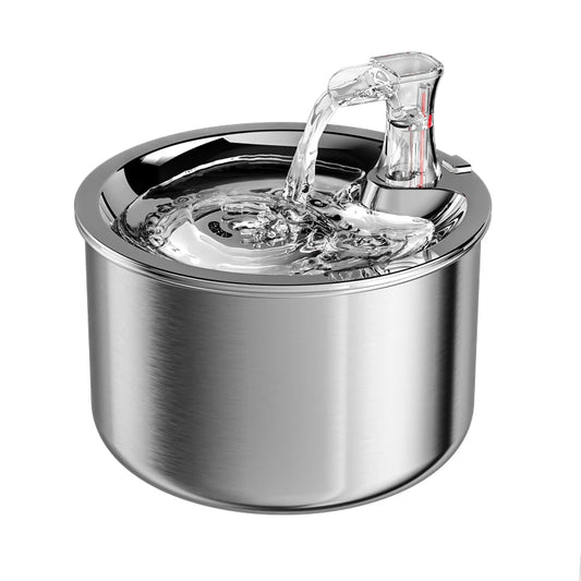 2L fully stainless steel pet water dispenser Automatic cat water fountain with optional sensor  and heater