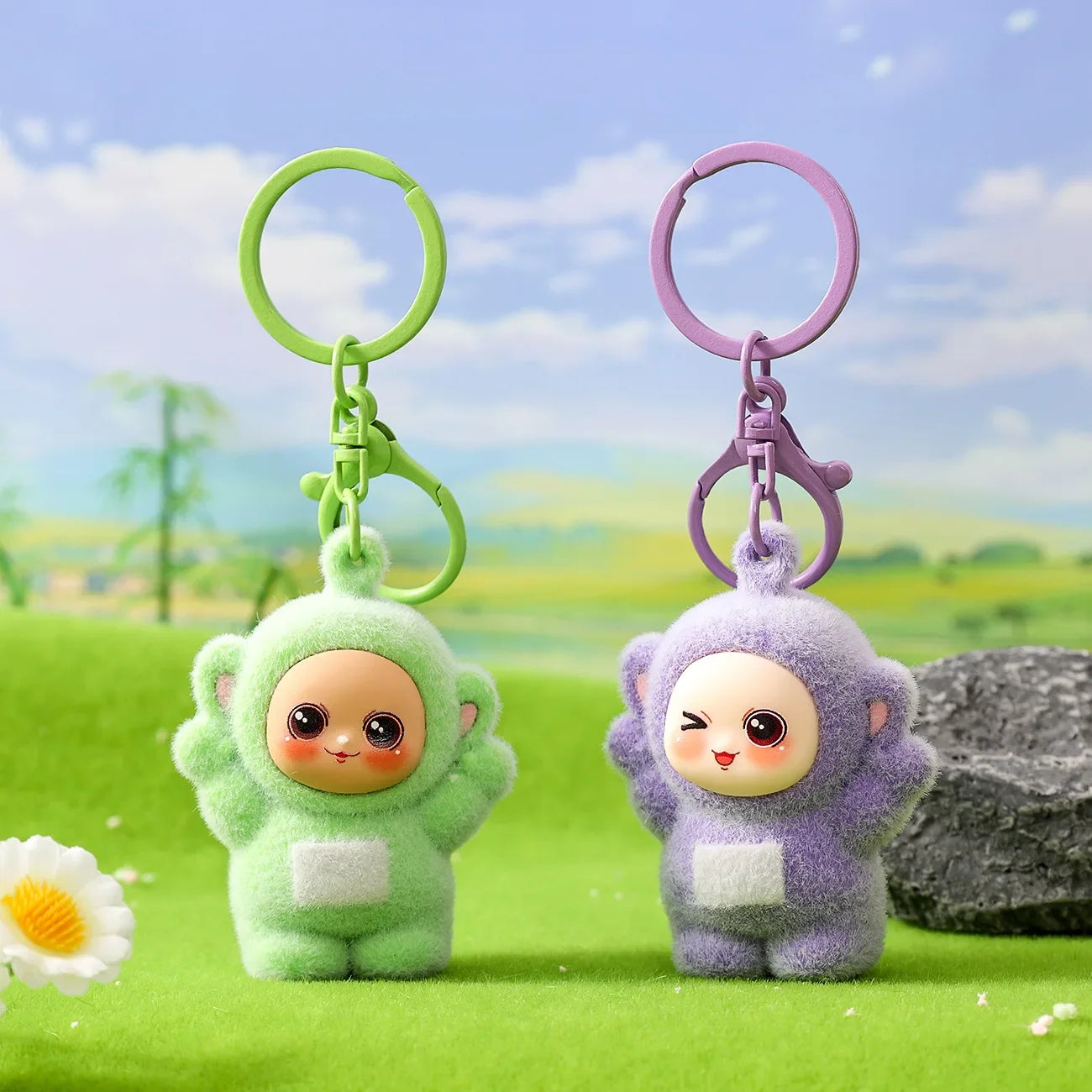 Four Color Baby Series Cartoon Keychains Cute Pendants For Kids School Bags