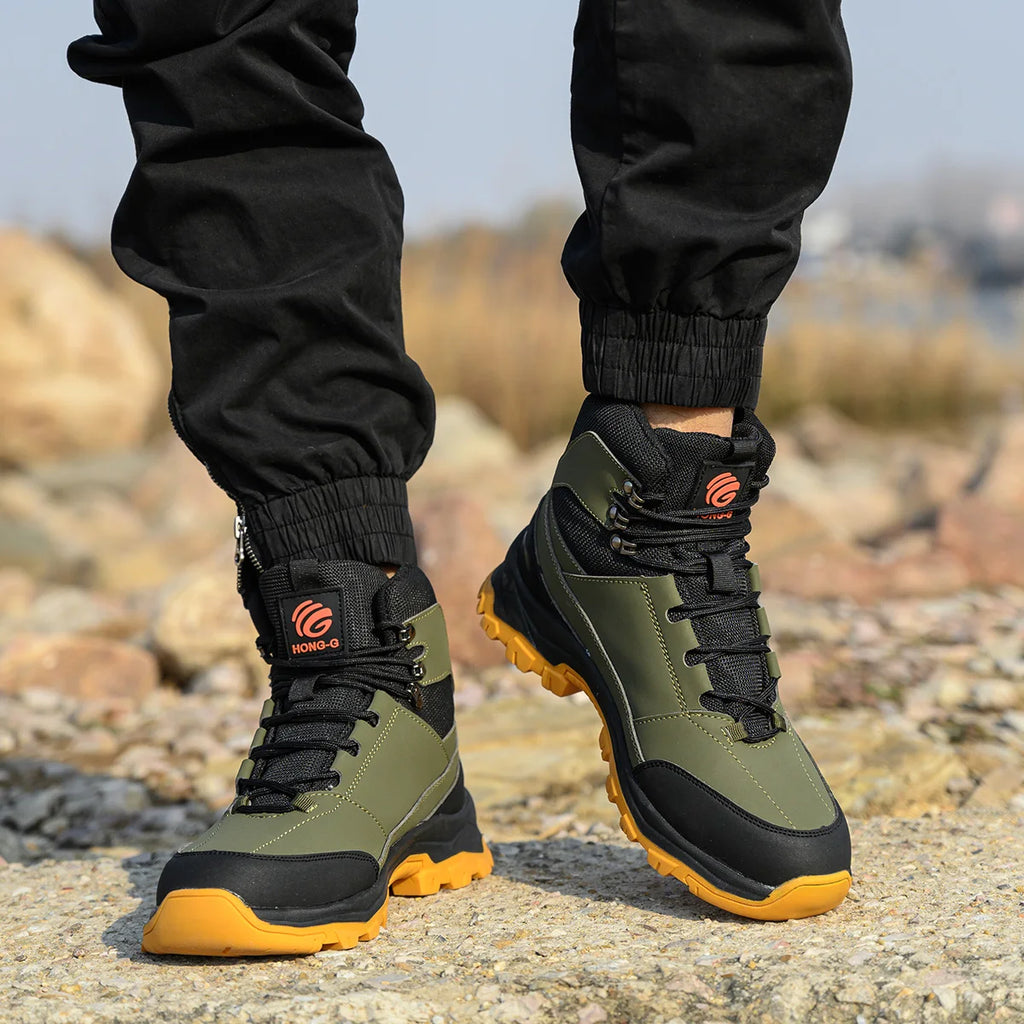 VEIGAR Men Steel Toe Safety Shoes Anti Puncture Breathable Work Boots