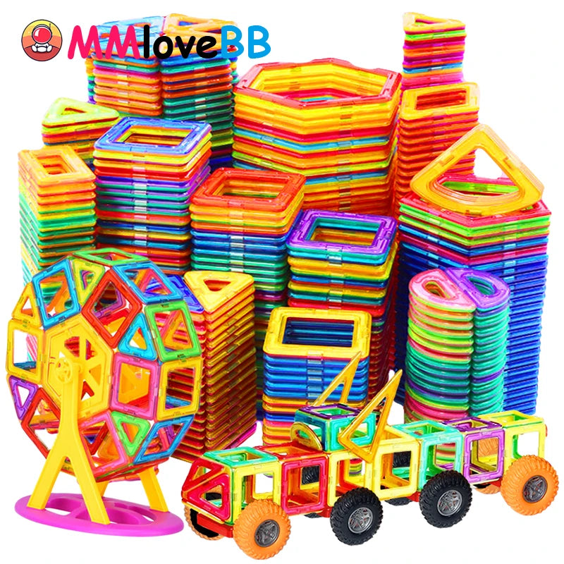 Magnets Toys for Kids Big Size Plus Magnetic Blocks Set