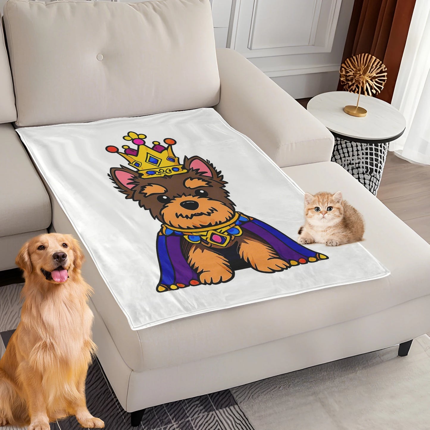 Dog Bed Mat Blanket Soft Fluffy Pet Blanket Dog Pattern
