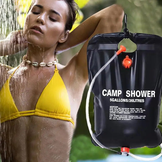 Solar Showers For Camping 20L Water Tank Portable Shower Bag Foldable Water Organizer With Removable Hose