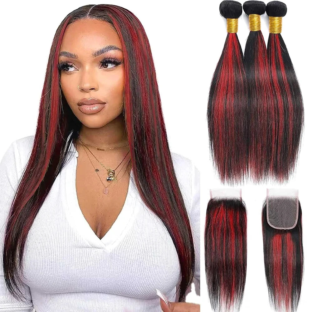 Burmese Virgin Human Hair Bundles With Closure 12A Straight Remy 100 Percent Unprocessed Raw Hair 3 Wefts 1 Closure