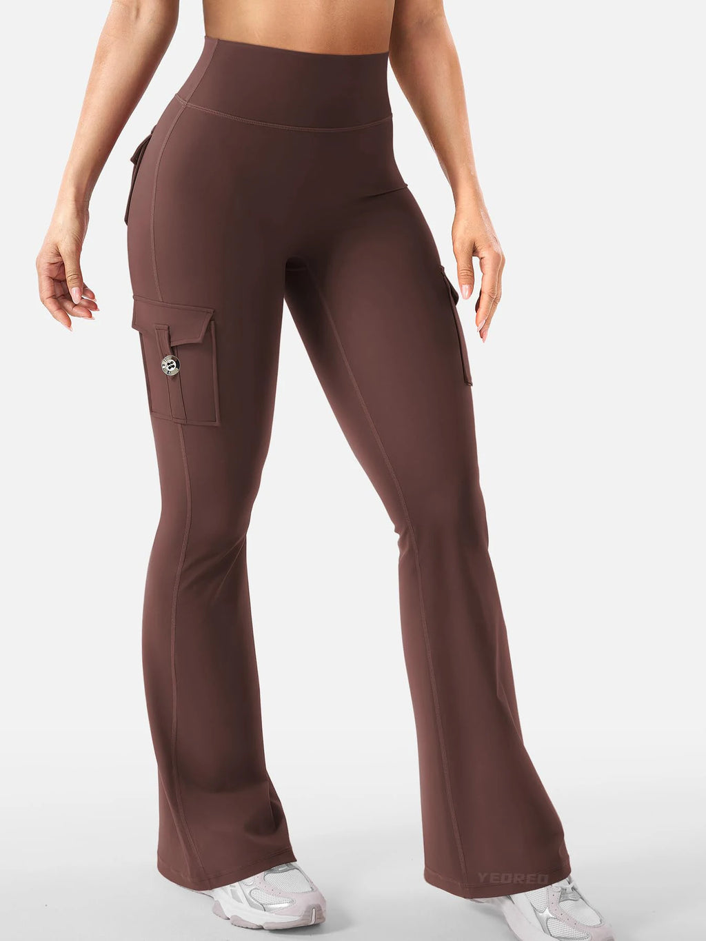 Essential Womens High Waist Fitness Pants With Pockets Shaping Tummy Control