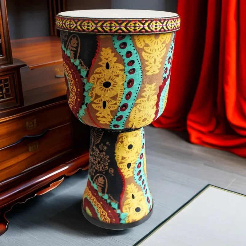 Sheepskin Djembe African Drum Kit 7 Drums Handmade Percussion Instrument For Beginners And Adults