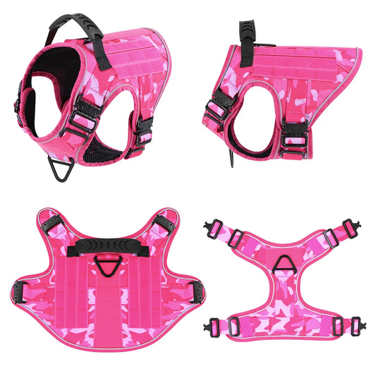 Pink Camouflage Tactical Dog Harness – Built for Strength, Styled with Sass

Give your large dog the ultimate blend of strength, style, and safety with our Pink Camouflage Dog Harness. Designed for working dogs, adventurers