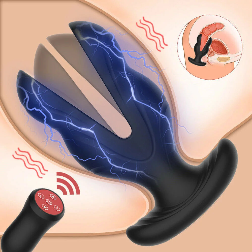 Wireless Remote Anal Vibrator Prostate Massager Butt Plug