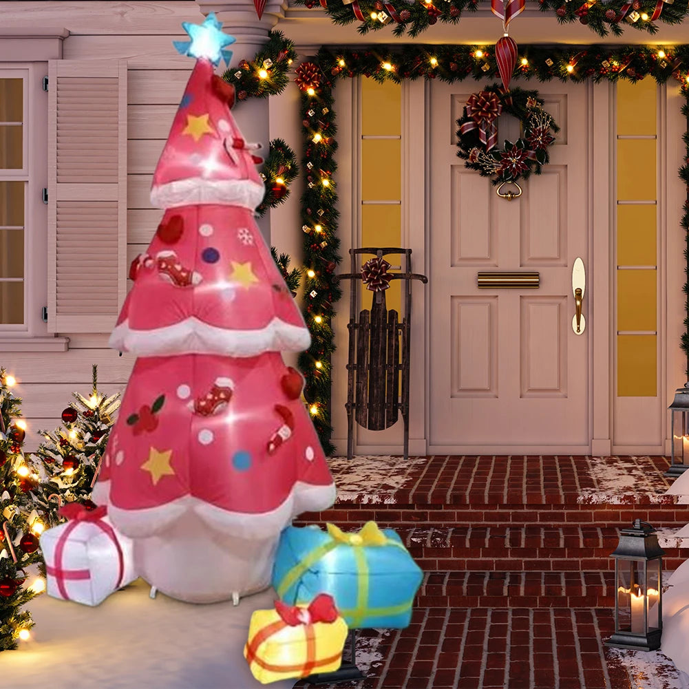 6.9ft Outdoor Inflatable Christmas Tree With Gift Boxes