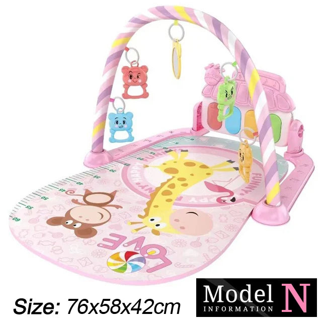 Baby Fitness Stand Music Play Gym Activity Toys Newborn
