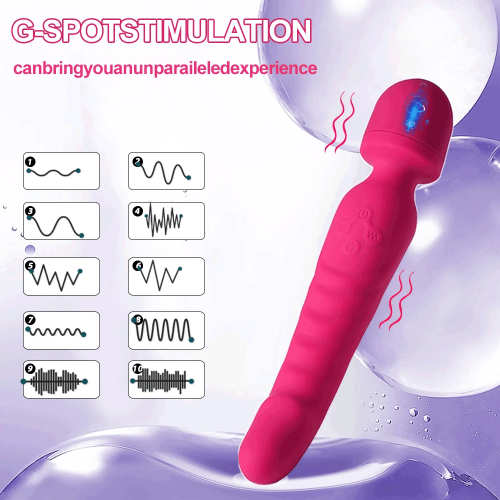 AV Magic Wand Vibrator for Women G Spot Massager Silicone