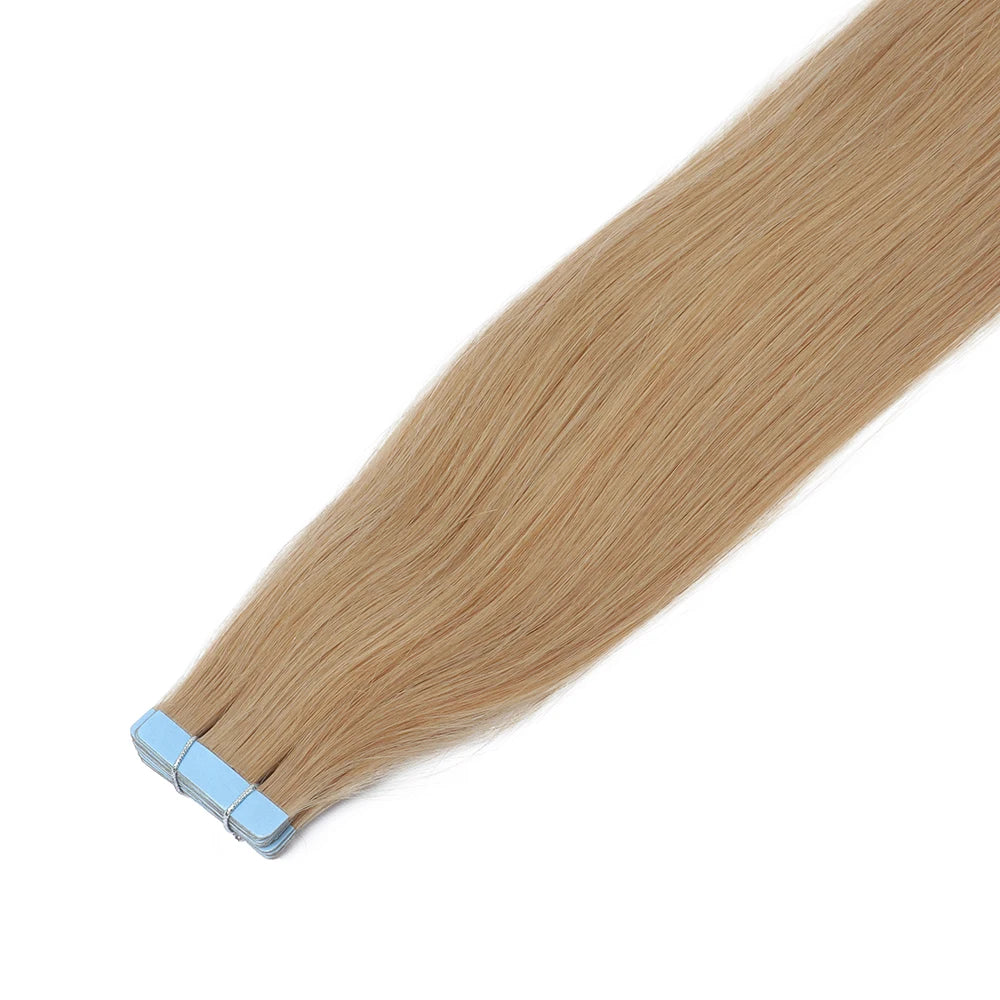 Brown Tape In Remy Human Hair Extensions Seamless Skin Weft 12 To 24 Inches
