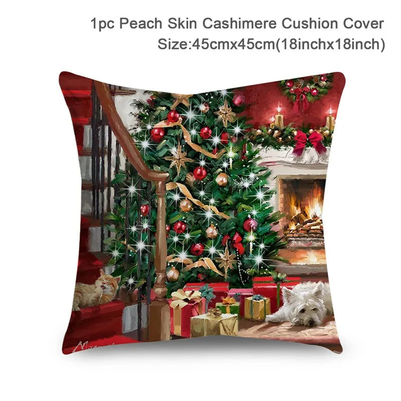 Christmas Cushion Cover For Home Decor 2025 2026 Pillowcase