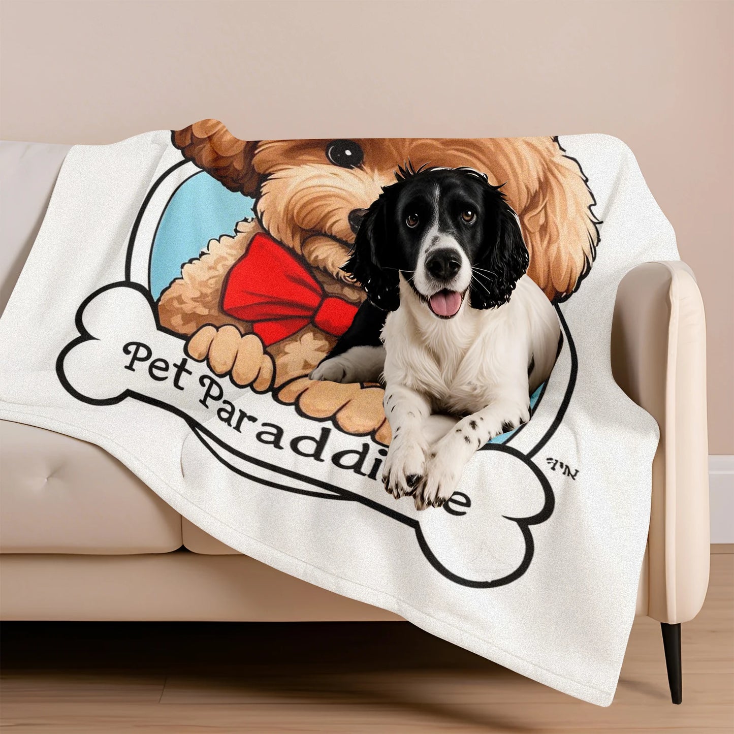 Dog Bed Mat Blanket Soft Fluffy Pet Blanket Dog Pattern