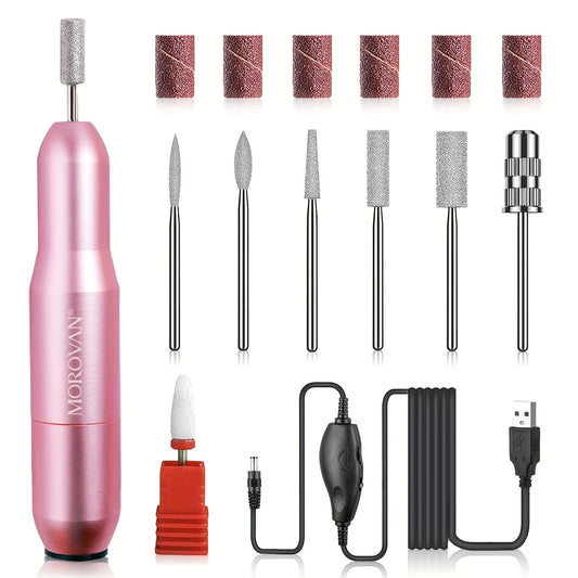 Morovan Electric Nail Drill Acrylic Gel Kit Portable