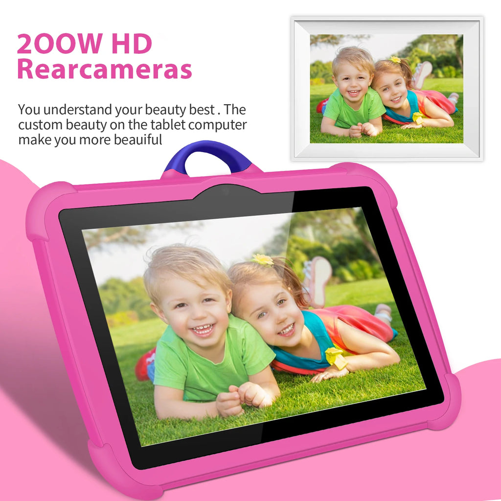 Cartoon Pattern Kids Tablet 7 Inch Quad Core 4GB RAM 64GB ROM Android Education