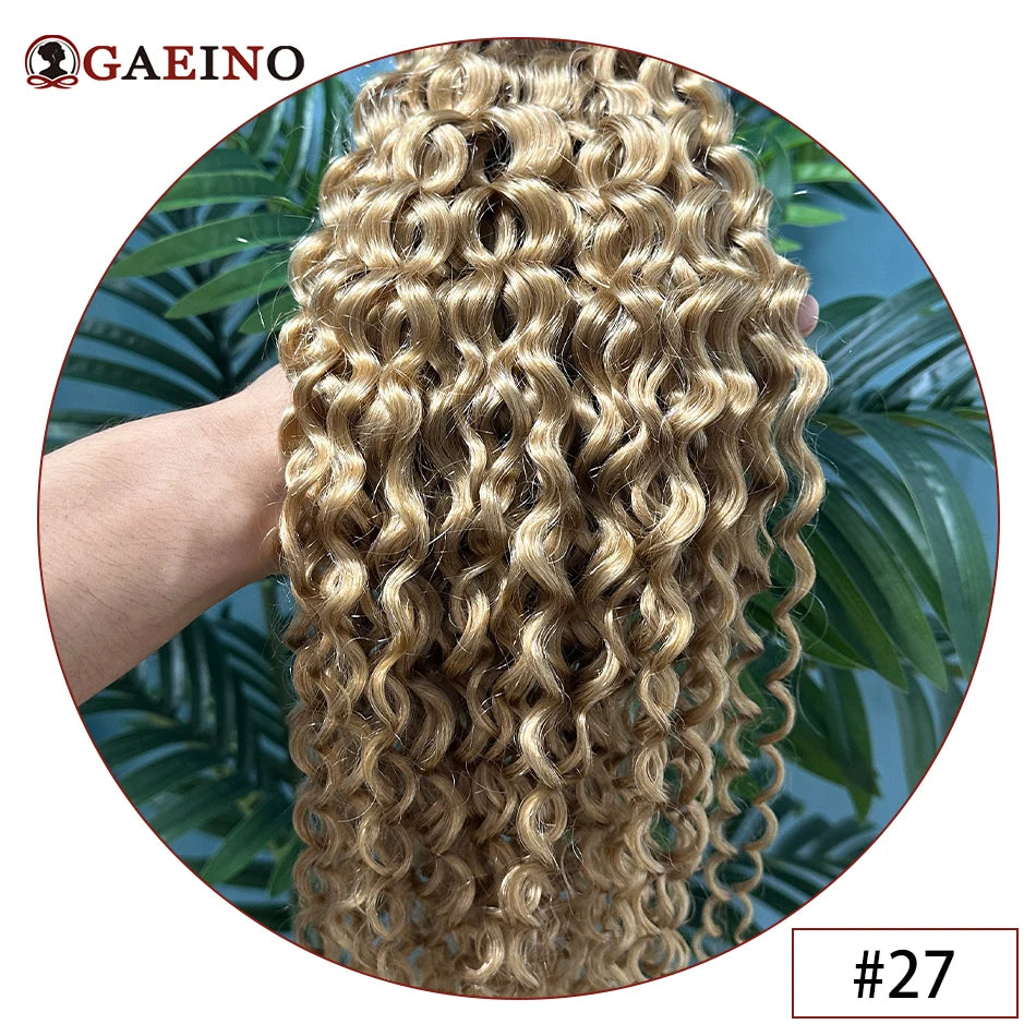 Water Wave Clip In Hair Extensions Real Human Hair 7Pcs Set