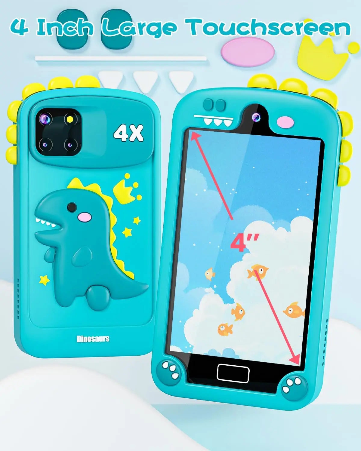 Kids Smart Phone for Girls with 4.0 Large Touchscreen