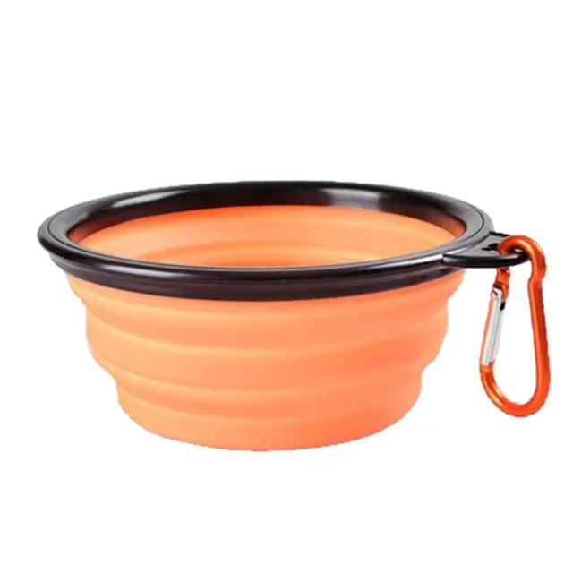 Collapsible Pet Silicone Dog Food Water Bowl Portable Travel