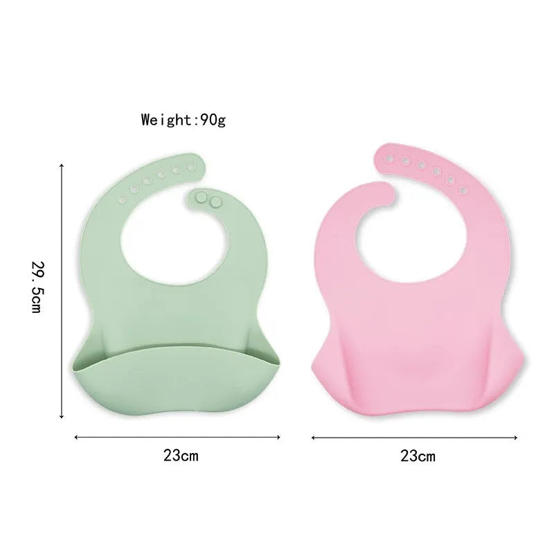 Waterproof Baby Bibs Cute Cartoon Animal Printed Soft Silicone