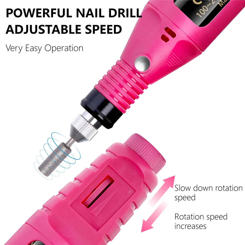 LULAA Strong Function Nail Drill Machine Set Electric Sander