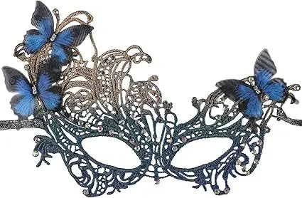 halloween lace masquerade masks - 1920s vintage antique mask for men women carnival party mardi gras evening prom