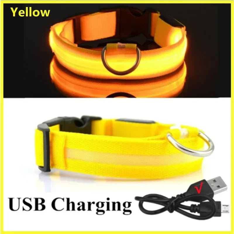 3 Modes Dog Luminous Charge Collar Led Usb Cat Dogs Collars