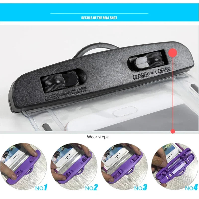 Floating Airbag Waterproof Phone Case Universal Swim Bag For Smartphones