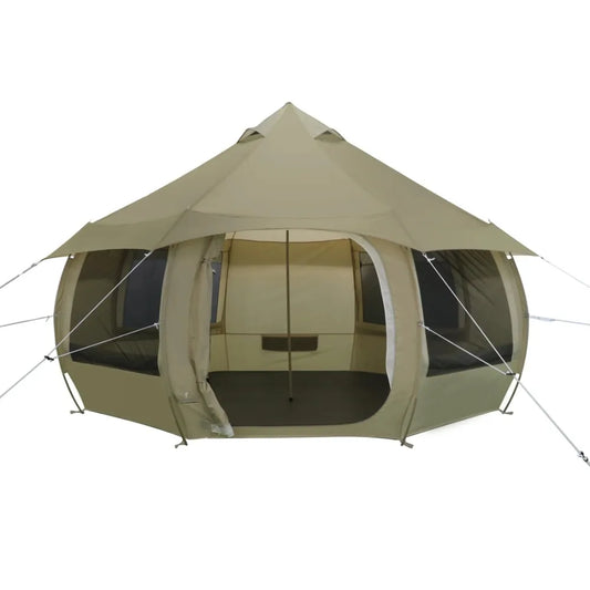 2025 New 6-Person Mushroom Tent, Cabin Tent
The DOD Kinoko Mushroom Tent is a distinctive hexagonal tent designed to resemble a mushroom, offering both aesthetic appeal and functional features. It includes mesh screens on all