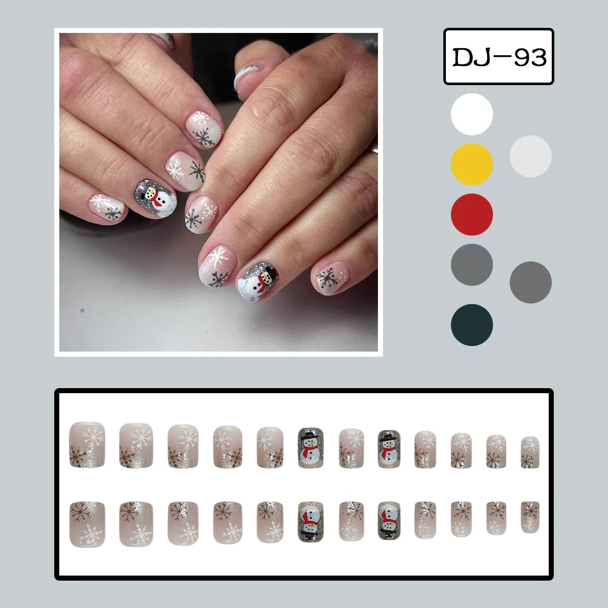 24pcs Halloween Spider Fake Nail Patch Printed French Coffin Ballet Fake Nail Wearable Full Cover Artificial Nail Tips for Girls