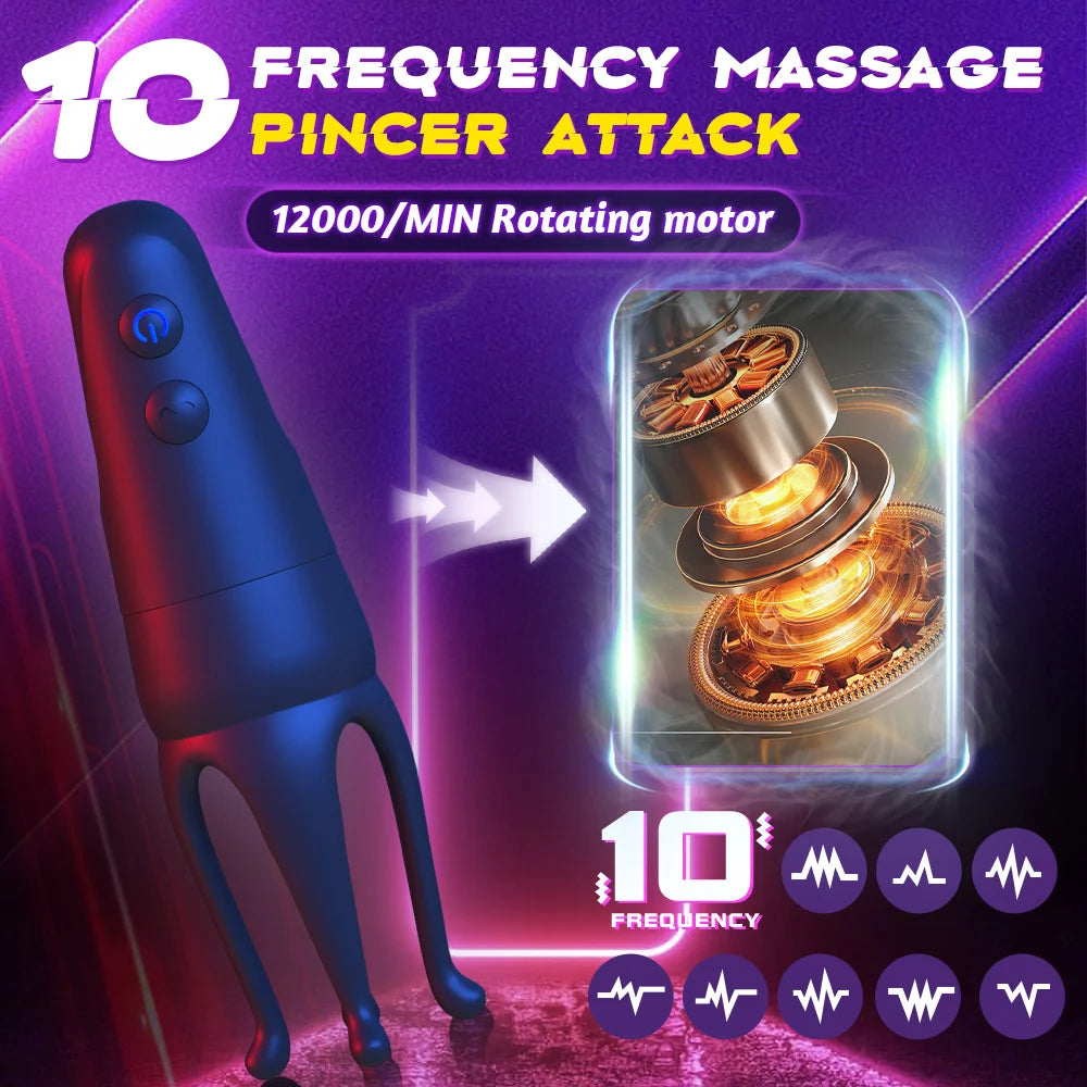 Four Claw Silicone Penis Masturbator Glans Stimulator