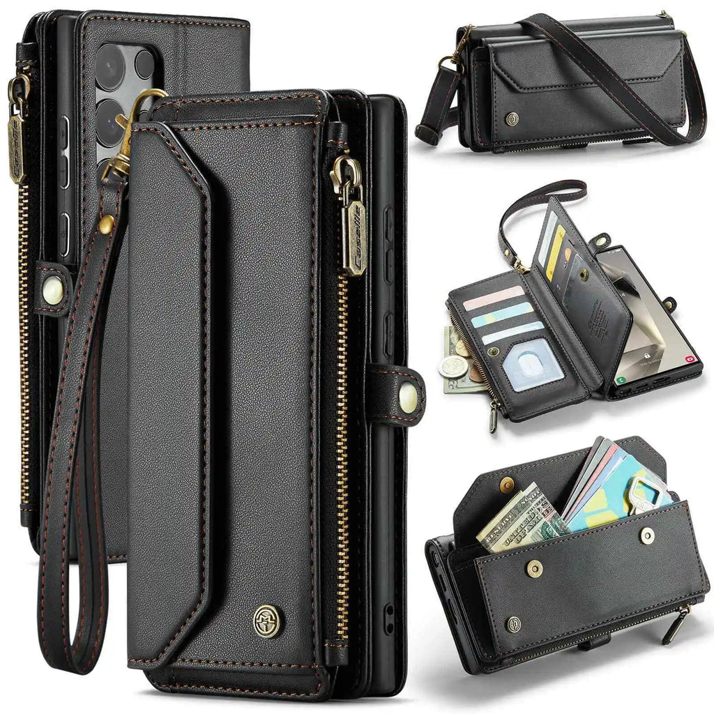 Samsung Galaxy Crossbody Wallet Case With Card Holder S24 S23 Ultra S22 S21 S20