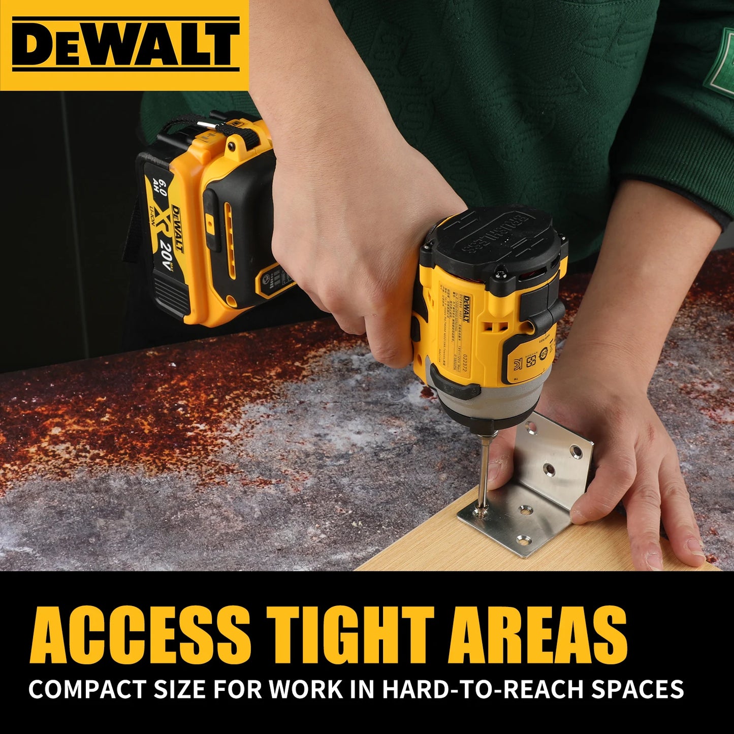 DeWalt DCF850 20V Lithium Ion Cordless Impact Wrench High Torque Rechargeable Power Tool for Pros and DIYers