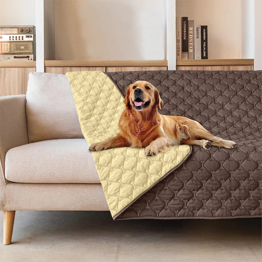 Extra Large Double-Faced 100% Waterproof Dog Bed Cover Reversible Pet Blanket Protector for Sofa Couch