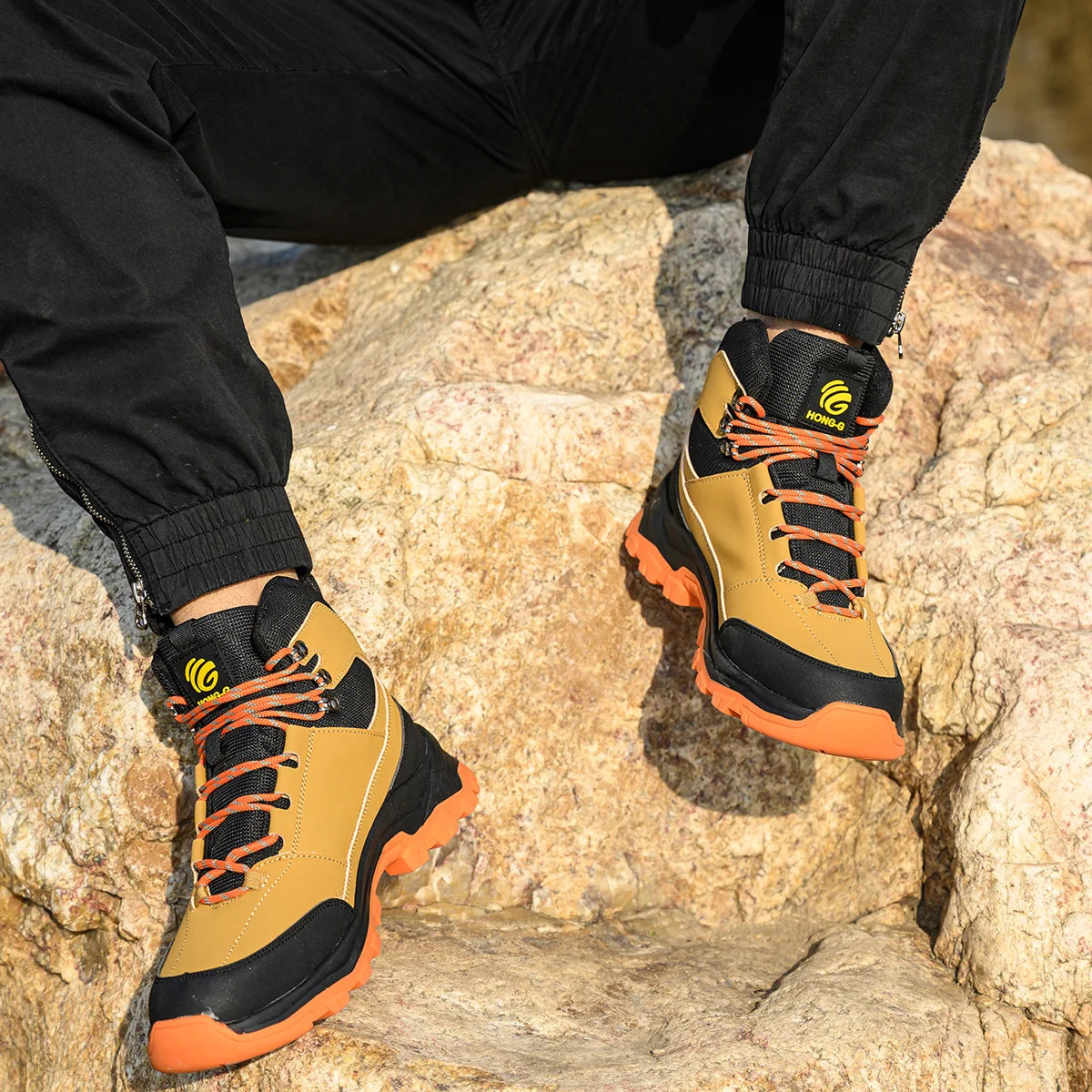 VEIGAR Men Steel Toe Safety Shoes Anti Puncture Breathable Work Boots
