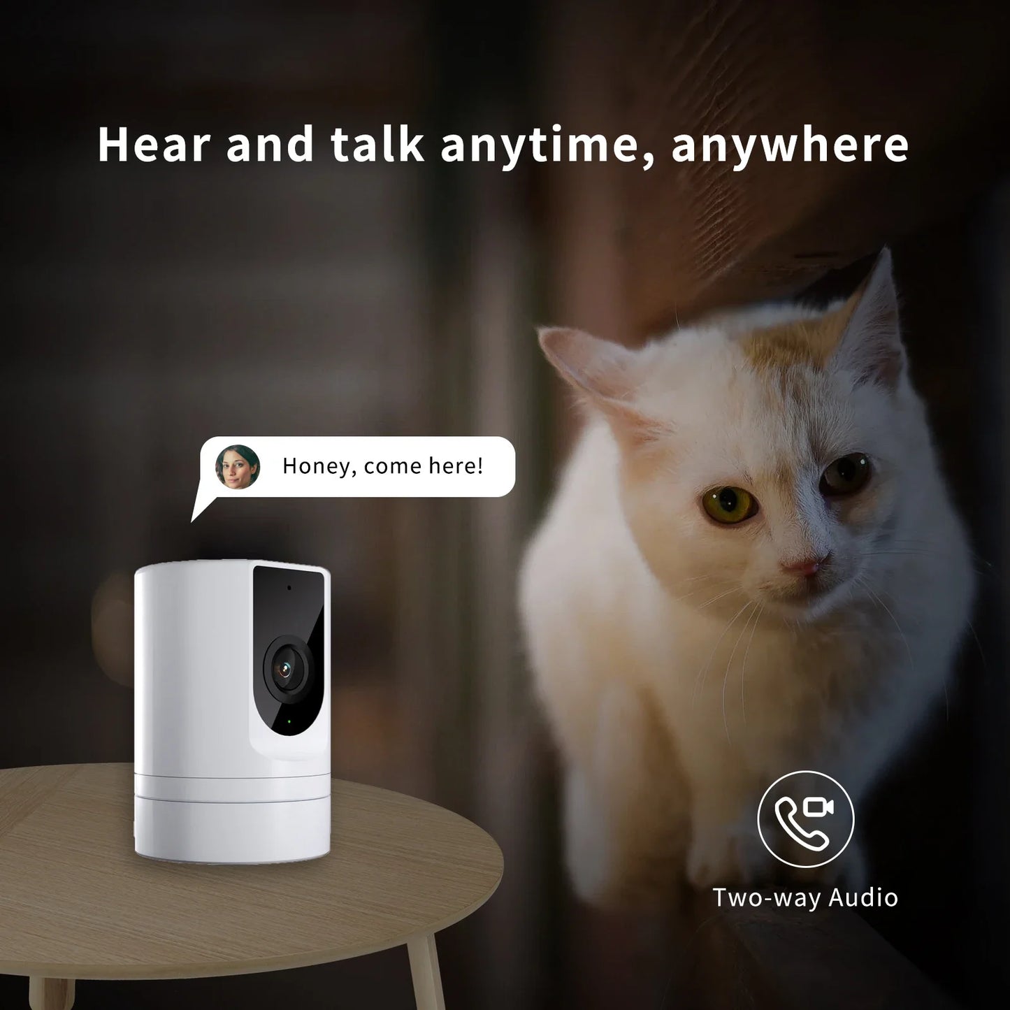 2PC Ease Life APP 1080P Indoor Security Pet Camera