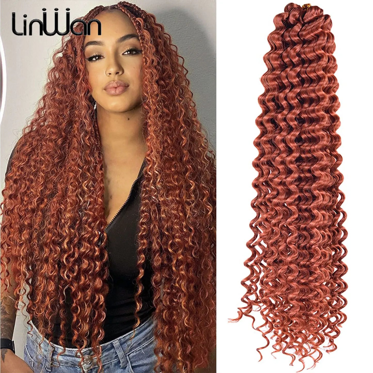 28 Inch Long Deep Wave Crochet Hair Effortless Ocean Wave Glam