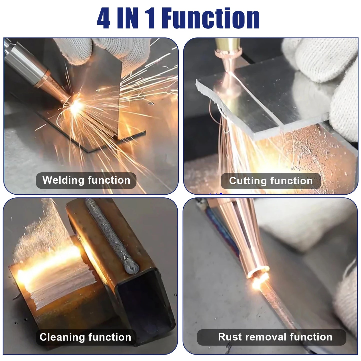3000W 4 In 1 Fiber Laser Welding Cutting Cleaning Soldering Machine